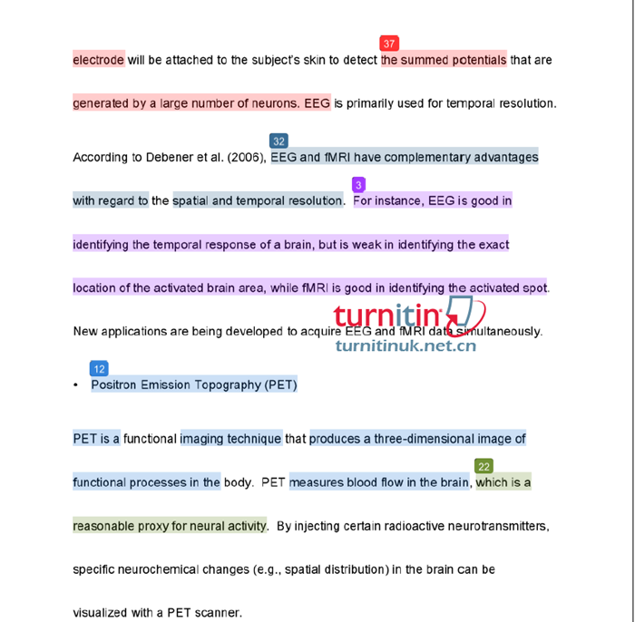 pdf版的turnitin全文标红详细报告